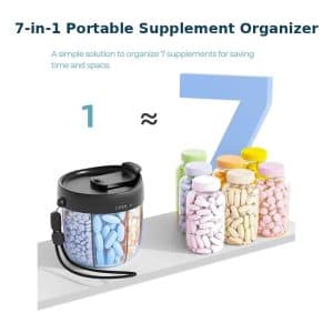 7-in-1 Portable Supplement Organizer