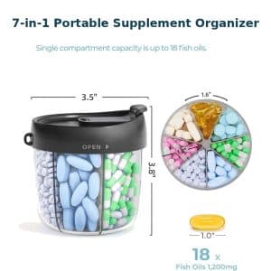 7-in-1 Portable Supplement Organizer