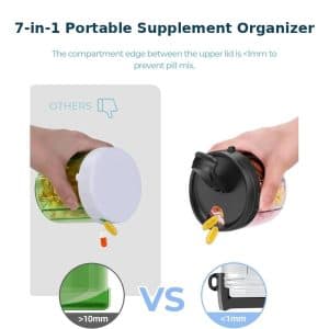 7-in-1 Portable Supplement Organizer
