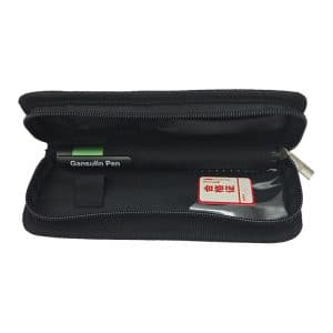 Gansulin Pen inside its open carry case