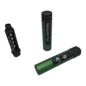 Gansulin Pen cartridge holder, cap and pen body separated